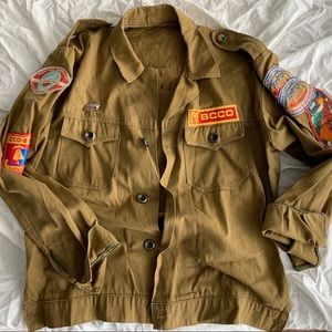 super rad vintage Ukrainian flight school jacket